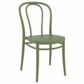 Calle Victor Resin Outdoor Chair, Olive Green CA3448986